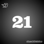 Birthday Number 21 Sticker